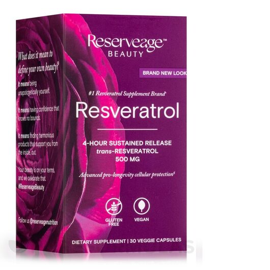 Основне фото товара ReserveAge Nutrition, Resveratrol 500 mg, Ресвератрол, 30 капсул