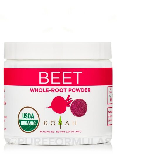 Основне фото товара Koyah, Organic Freeze-Dried Beet Powder, Червоний буряк, 160 г