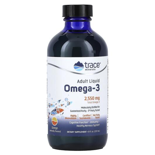 Основне фото товара Trace, Adult Liquid Omega-3 Orange 2550 mg, Омега 3, 237 мл