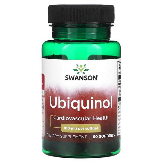Основне фото товара Swanson, Ubiquinol 100 mg, Убіхінол, 60 капсул