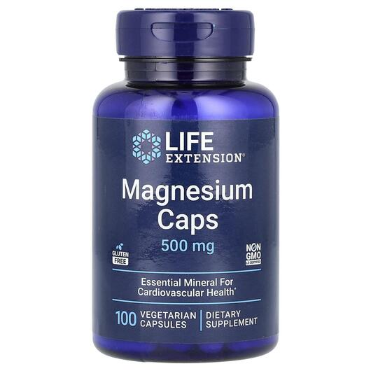 Основне фото товара Magnesium Caps, Магній в капсулах 500 мг, 100 капсул
