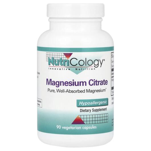 Основне фото товара Nutricology, Magnesium Citrate, Магній Цитрат, 90 капсул