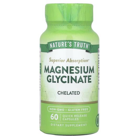 Основне фото товара Magnesium Glycinate 665 mg, Гліцинат Магнію, 60 капсул
