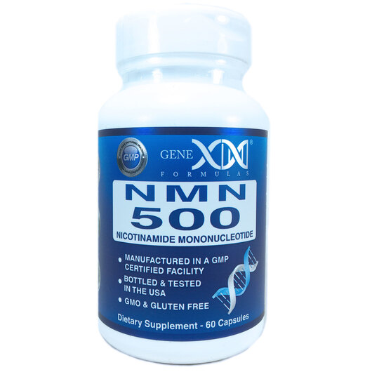 Основное фото товара Genex Formulas, Никотинамид мононуклеотид, NMN 500, 60 капсул