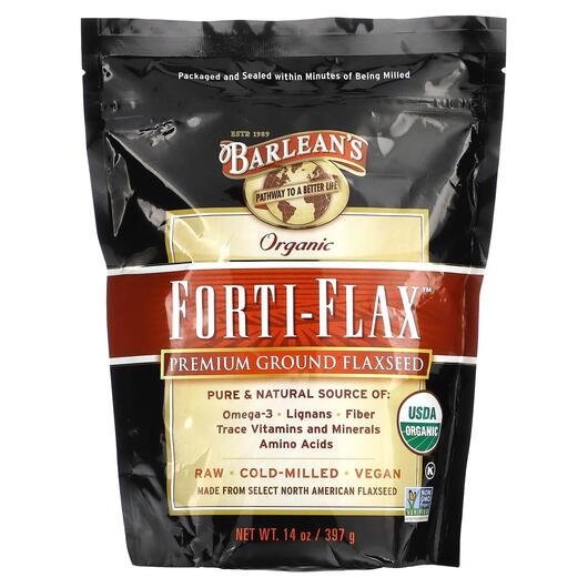 Основне фото товара Organic Forti-Flax Premium Ground Flaxseed, Лляна олія, 397 г