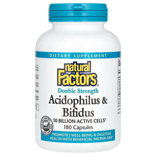 Основне фото товара Acidophilus & Bifidus, Лактобацилус Ацидофілус, 180 капсул
