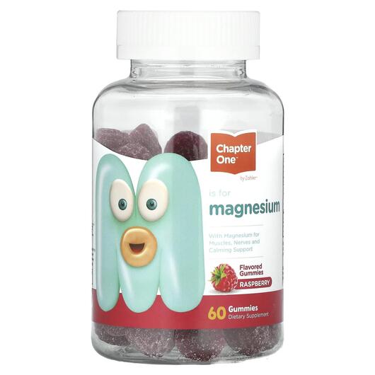 Основне фото товара Chapter One, M Is for Magnesium Raspberry, Магній, 60 таблеток
