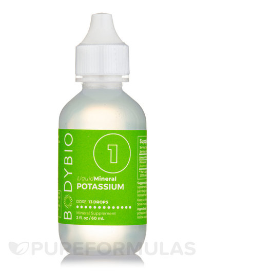 Основне фото товара BodyBio, Liquid Mineral 1 Potassium, Калій, 60 мл
