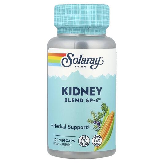 Основне фото товара Solaray, Kidney Blend SP-6, Підтримка здоров'я нирок, 100 ка