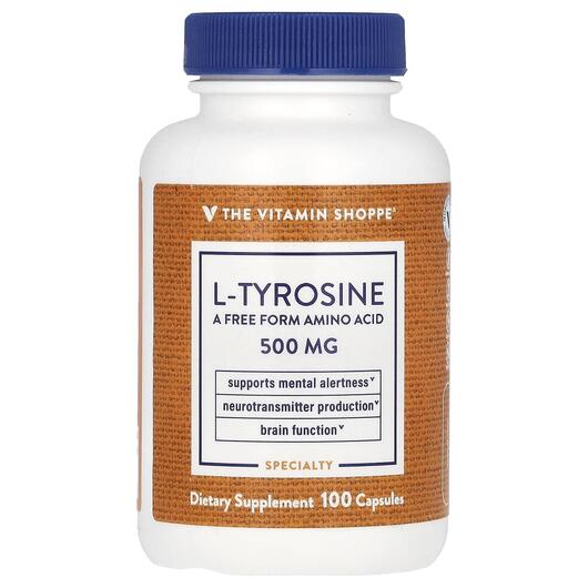 Основное фото товара TheVitaminShoppe, L-Тирозин, L-Tyrosine 500 mg, 100 капсул