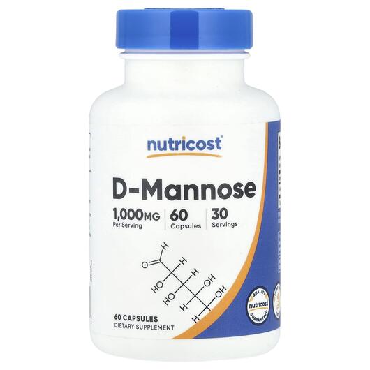Основне фото товара Nutricost, D-Mannose 1000 mg, Д-манноза, 60 капсул