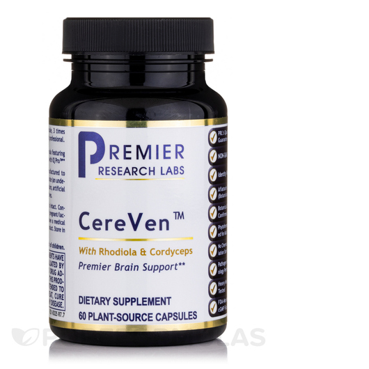 Основне фото товара Premier Research Labs, CereVen, Підтримка мозку, 60 капсул