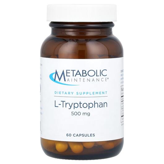 Основне фото товара L-Tryptophan 500 mg, L-Триптофан, 60 капсул