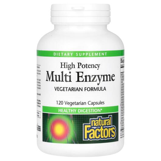 Основне фото товара Multi Enzyme High Potency Vegetarian Formula, Ферменти, 120 капсу