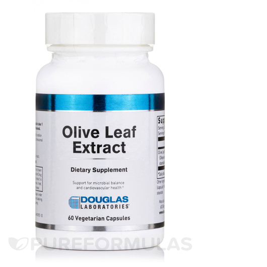 Основне фото товара Douglas Laboratories, Olive Leaf Extract, Листя оливи, 60 капсул