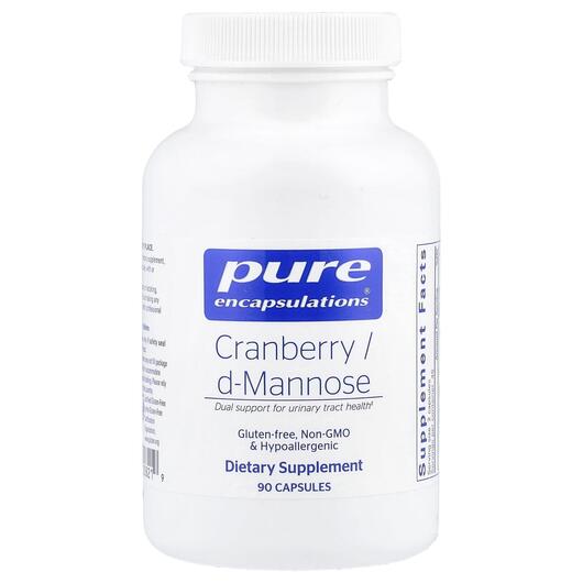 Основне фото товара Pure Encapsulations, Cranberry/d-Mannose, Журавлина, 90 капсул