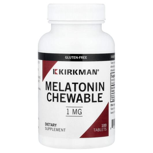 Основне фото товара Kirkman, Melatonin Chewable 1 mg, Мелатонін, 100 таблеток