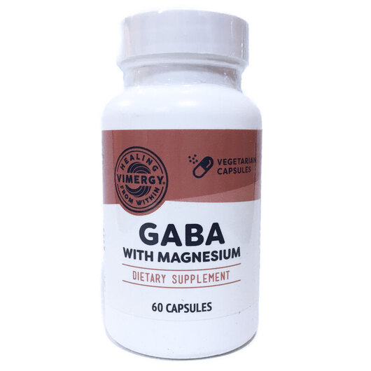 Основне фото товара Vimergy, GABA with Magnesium, ГАМК, 60 капсул