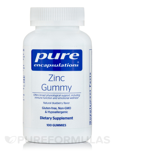 Основне фото товара Zinc Gummy Natural Blueberry Flavor, Цинк, 100 таблеток