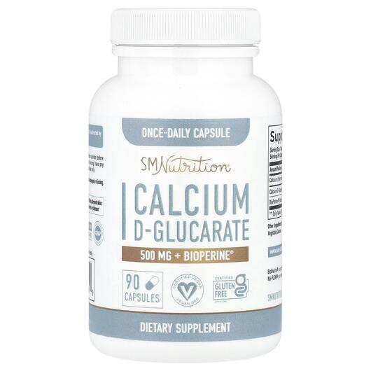 Основне фото товара Calcium D-Glucarate + BioPerine, Кальцій D-Глюкарат 500 мг, 90 ка