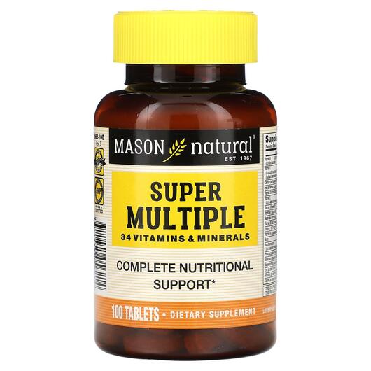 Основне фото товара Super Multiple 34 Vitamins & Minerals, Мультивітаміни, 100 та