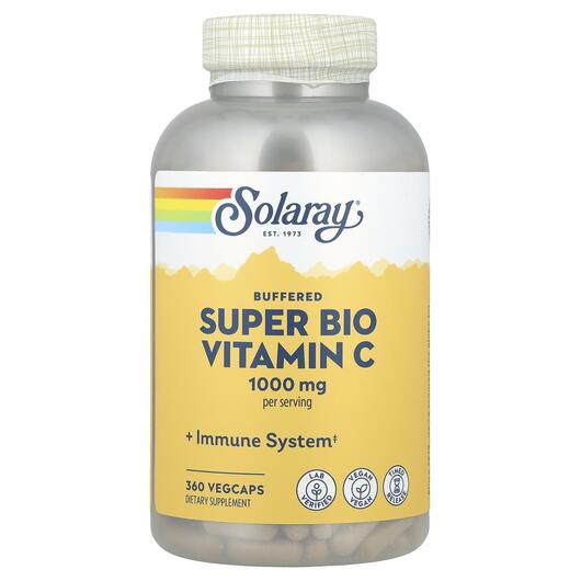 Основне фото товара Solaray, Super Bio Vitamin C Timed Release, Вітамін C, 360 капсул