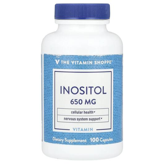 Основне фото товара Inositol 650 mg, Вітамін B8 Інозитол, 100 капсул