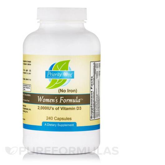 Основне фото товара Women's Formula w/o Iron 2000 IU's of Vitamin D3, Заліз