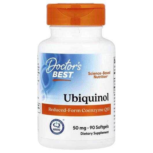 Основне фото товара Doctor's Best, Ubiquinol with Kaneka 50 mg, Убіхінол, 90 кап