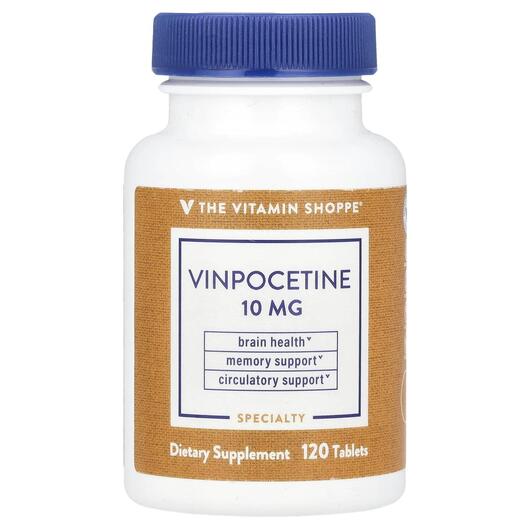 Основне фото товара TheVitaminShoppe, Vinpocetine 10 mg, Вінпоцетин, 120 таблеток