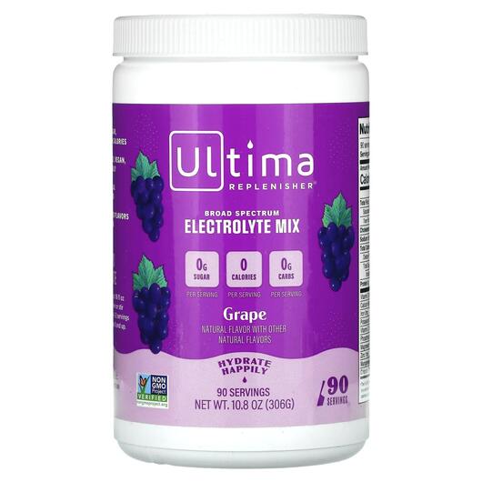 Основне фото товара Electrolyte Powder Grape, Електроліти смак Виноград, 306 г