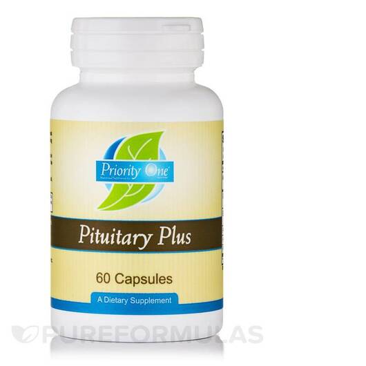 Основне фото товара Priority One, Pituitary Plus, Підтримка Гіпофізу, 60 капсул