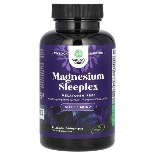 Основне фото товара Magnesium Sleeplex Melatonin-Free, Магній, 90 капсул