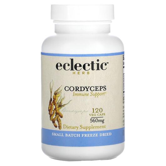 Основне фото товара Eclectic Herb, Cordyceps 560 mg, Кордицепс 560 мг, 120 капсул