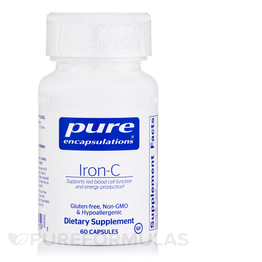 Основне фото товара Pure Encapsulations, Iron-C, Залізо, 60 капсул