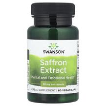 Saffron Extract 30 mg Шафран Swanson 60 капсул
