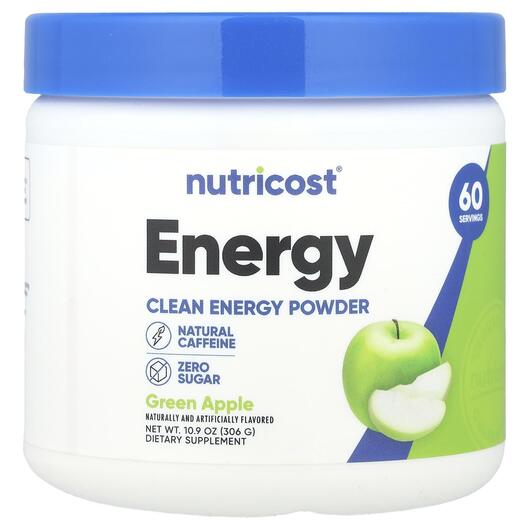 Основне фото товара Energy Clean Energy Powder Green Apple, Енергетичний напій, 306 г