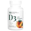 Фото товару MH, D3 with Vitamin K2 5000 IU, Вітаміни D3 K2, 90 таблеток