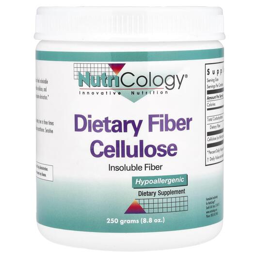 Основне фото товара Nutricology, Dietary Fiber Cellulose, Клітковина, 250 г