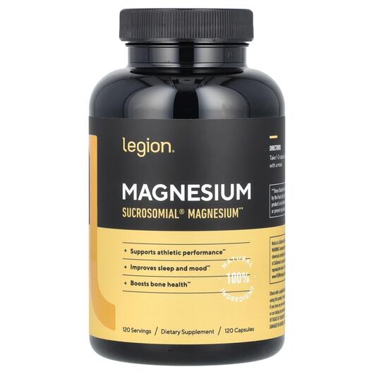 Основне фото товара Legion Athletics, Magnesium, Магній, 120 капсул