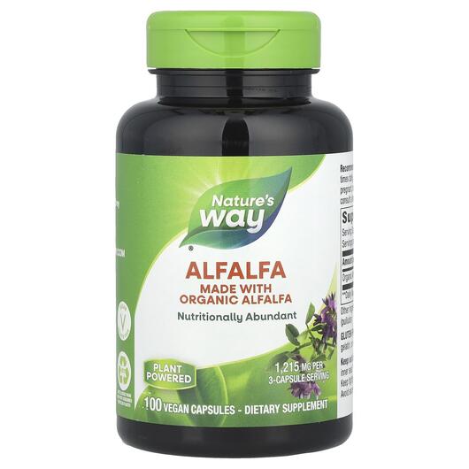Основне фото товара Nature's Way, Alfalfa 405 mg, Люцерна 405 мг, 100 капсул