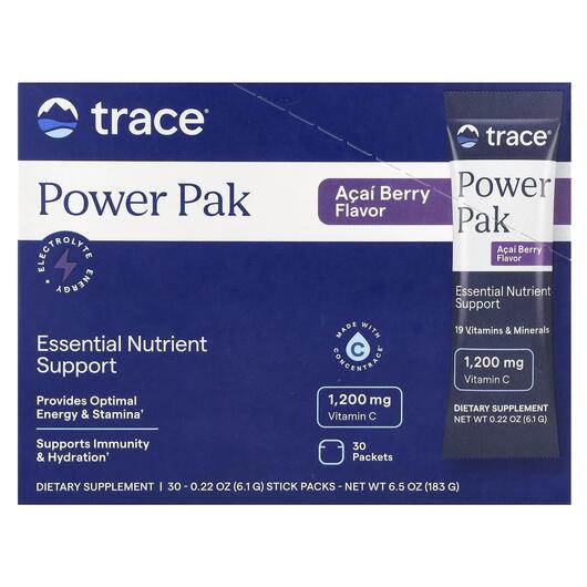 Основне фото товара Trace, Electrolyte Stamina PowerPak, Електроліти, 30 шт