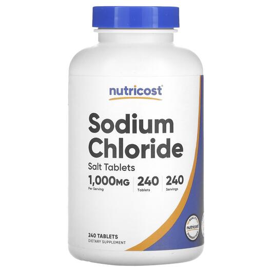Основне фото товара Nutricost, Sodium Chloride 1000 mg, Натрій, 240 таблеток