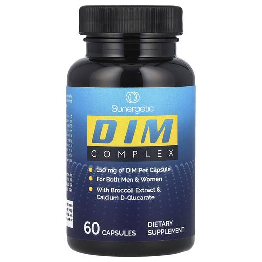 Основне фото товара Sunergetic, DIM Complex 150 mg, Дііндолілметан, 60 капсул
