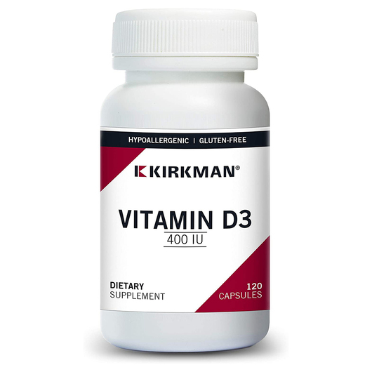 Основне фото товара Vitamin D-3 400 IU Hypoallergenic, Вітамін D3 Холекальциферол, 12