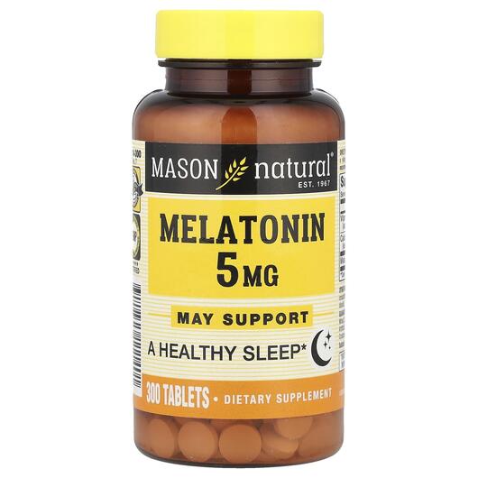 Основне фото товара Mason, Melatonin 5 mg 300, Мелатонін, 300 таблеток