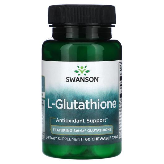 Основне фото товара Swanson, L-Glutathione, L-Глутатіон, 60 Chewable Tabs