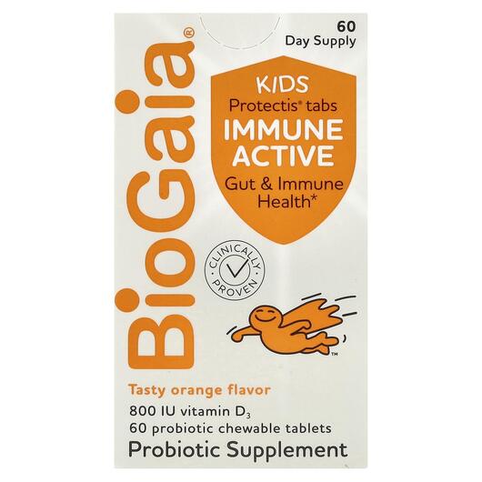 Основне фото товара Kids Immune Active Probiotics, Лактобактерії Реутері, 60 таблеток