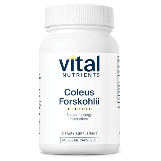Основне фото товара Vital Nutrients, Coleus Forskolii 10% 90 mg, Форсколін, 60 капсул