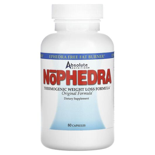 Основне фото товара Absolute Nutrition, Nophedra, Жироспалювачі, 80 капсул